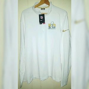 NFL Super Bowl 1/2 Zip Jersey L/S Pullover Men XL
